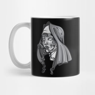 Dark Gothic Zombie Nun Mug